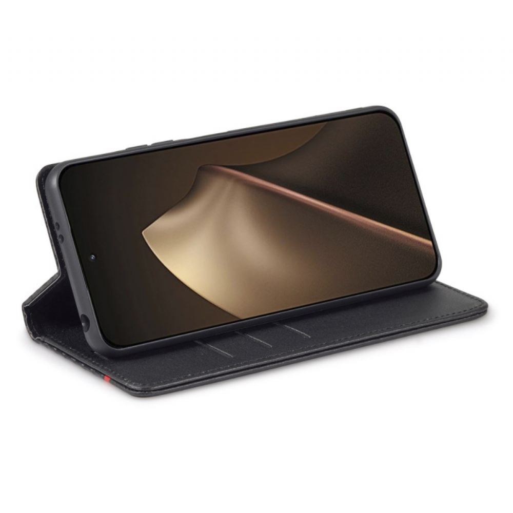 Kožené Pouzdro Folio Xiaomi 15t Uhlíková Vlákna