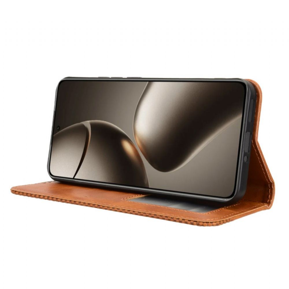 Kožené Pouzdro Folio Xiaomi 15t Vintage Lemování