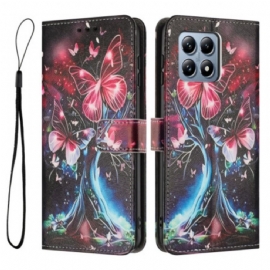 Kožený Kryt Na Xiaomi 15t Motýlí Keř