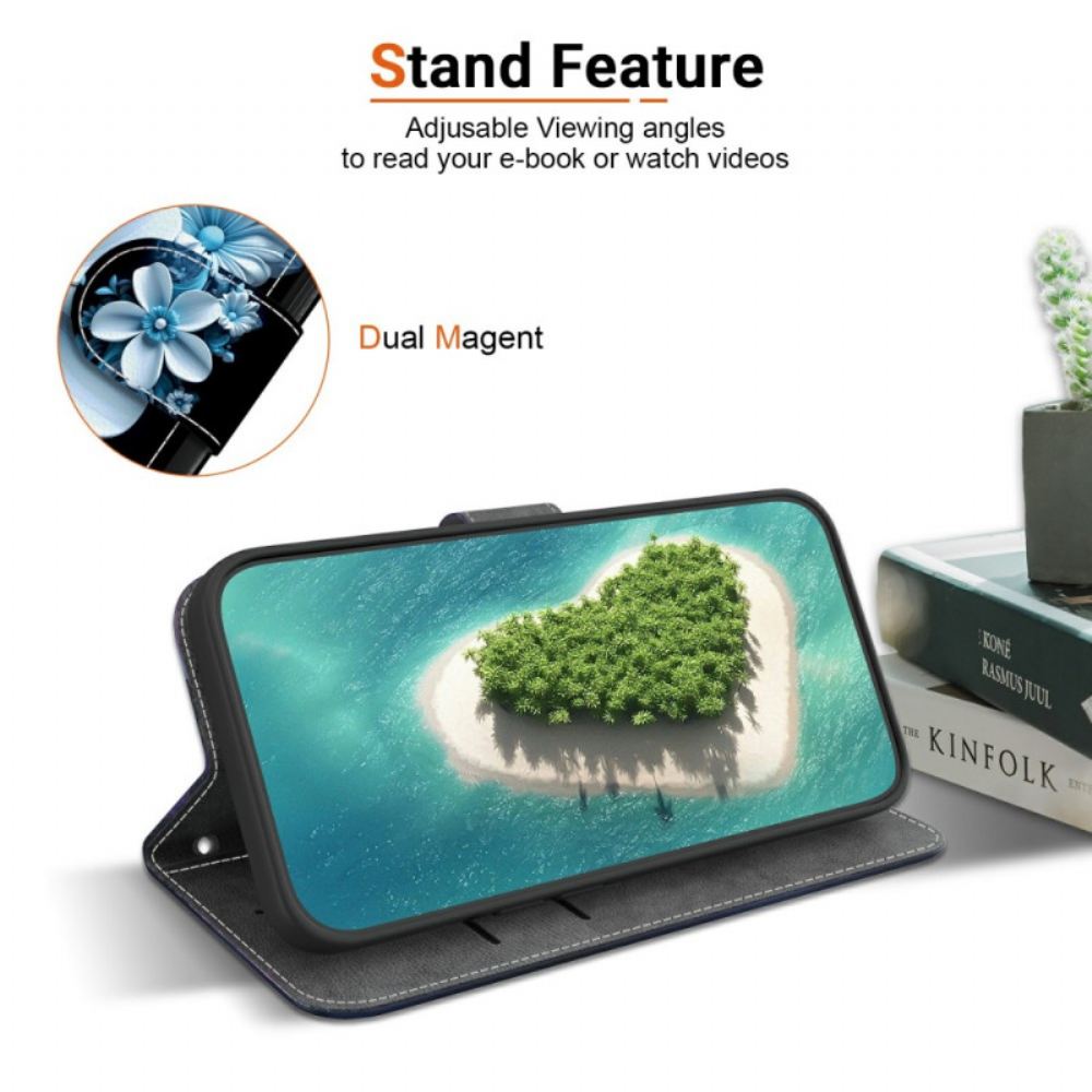 Kožený Kryt Na Xiaomi 15t Černá Orchidej