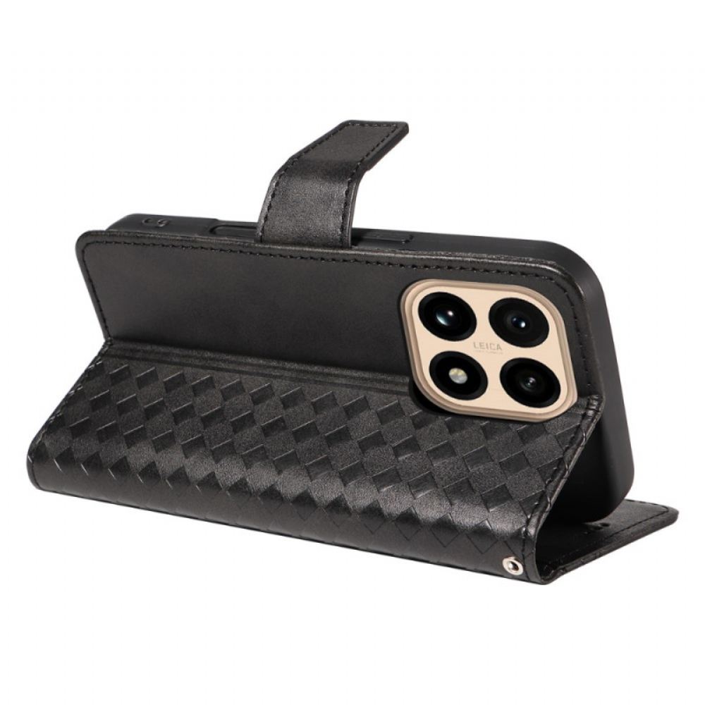 Kožený Kryt Xiaomi 15t Diamantové Lemování