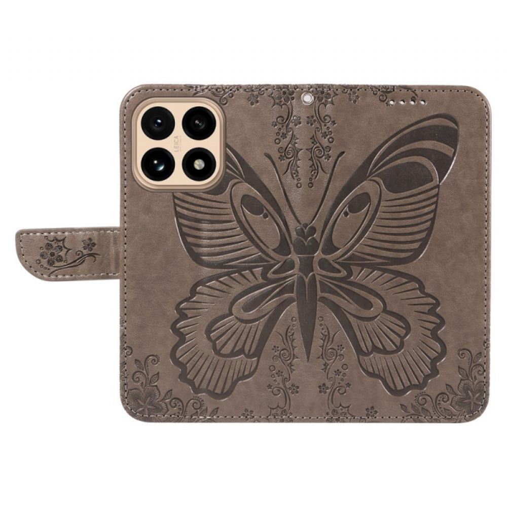 Kožený Kryt Xiaomi 15t Grafický Motýl