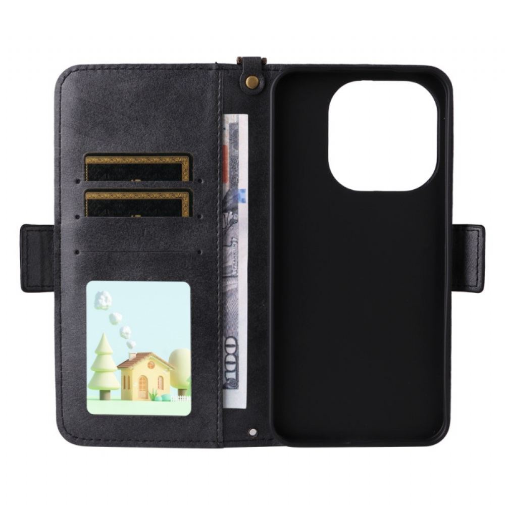 Kožený Kryt Xiaomi 15t Vintage S Ramenním Popruhem