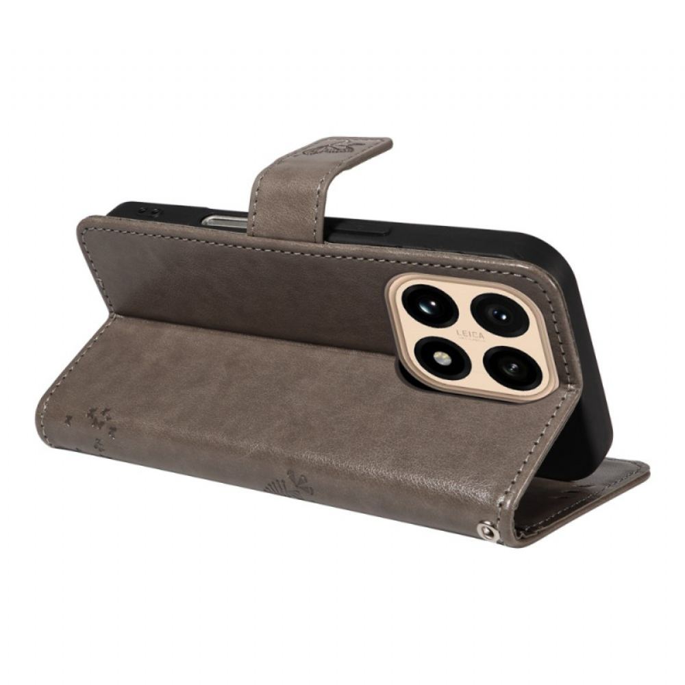 Peněženková Pouzdra Xiaomi 15t Kryty Na Mobil Kočka A Strom