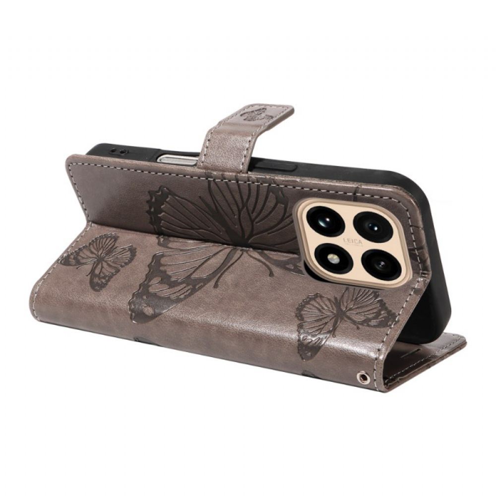 Peněženková Pouzdra Xiaomi 15t Kryty Na Mobil Obří Motýli