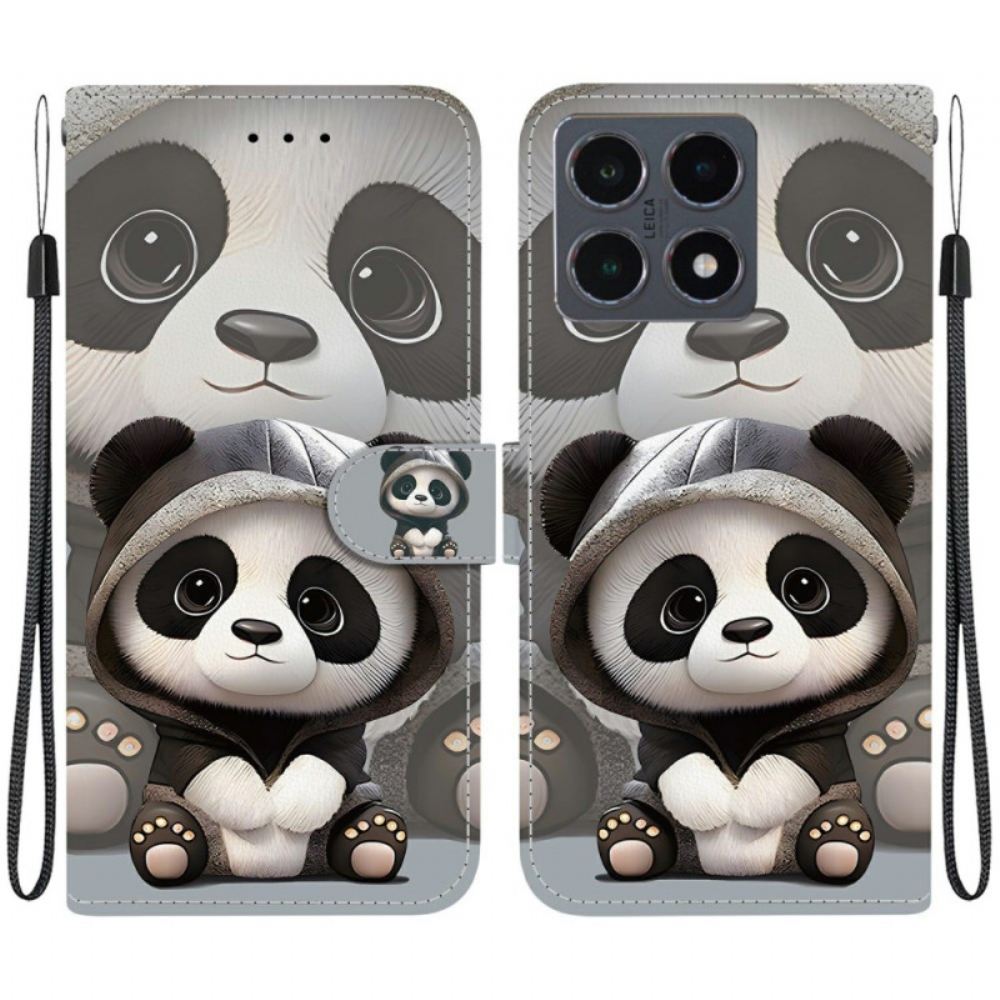 Peněženková Pouzdra Xiaomi 15t Kryty Na Mobil Roztomilá Panda
