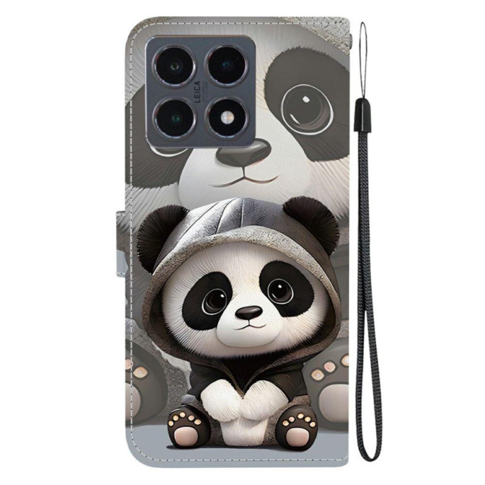 Peněženková Pouzdra Xiaomi 15t Kryty Na Mobil Roztomilá Panda