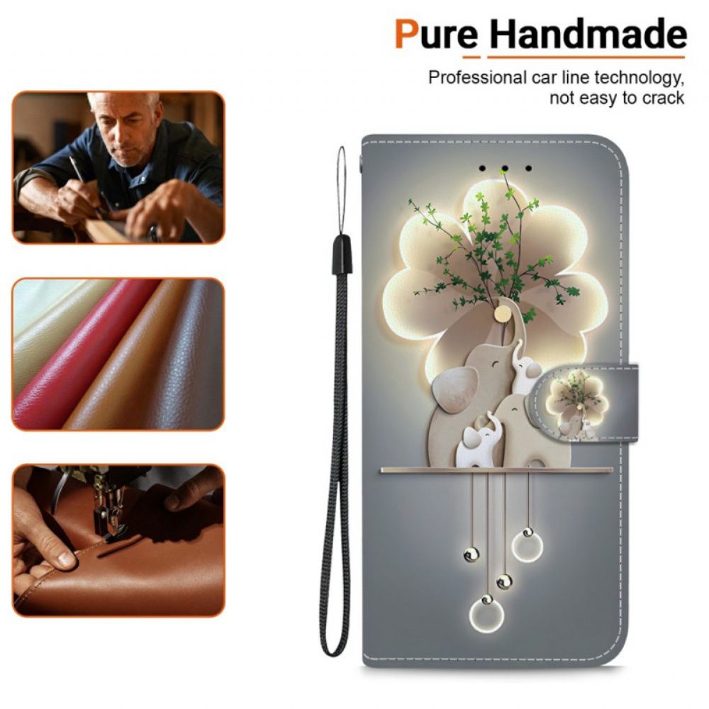 Peněženková Pouzdra Xiaomi 15t Kryty Na Mobil Tři Sloni