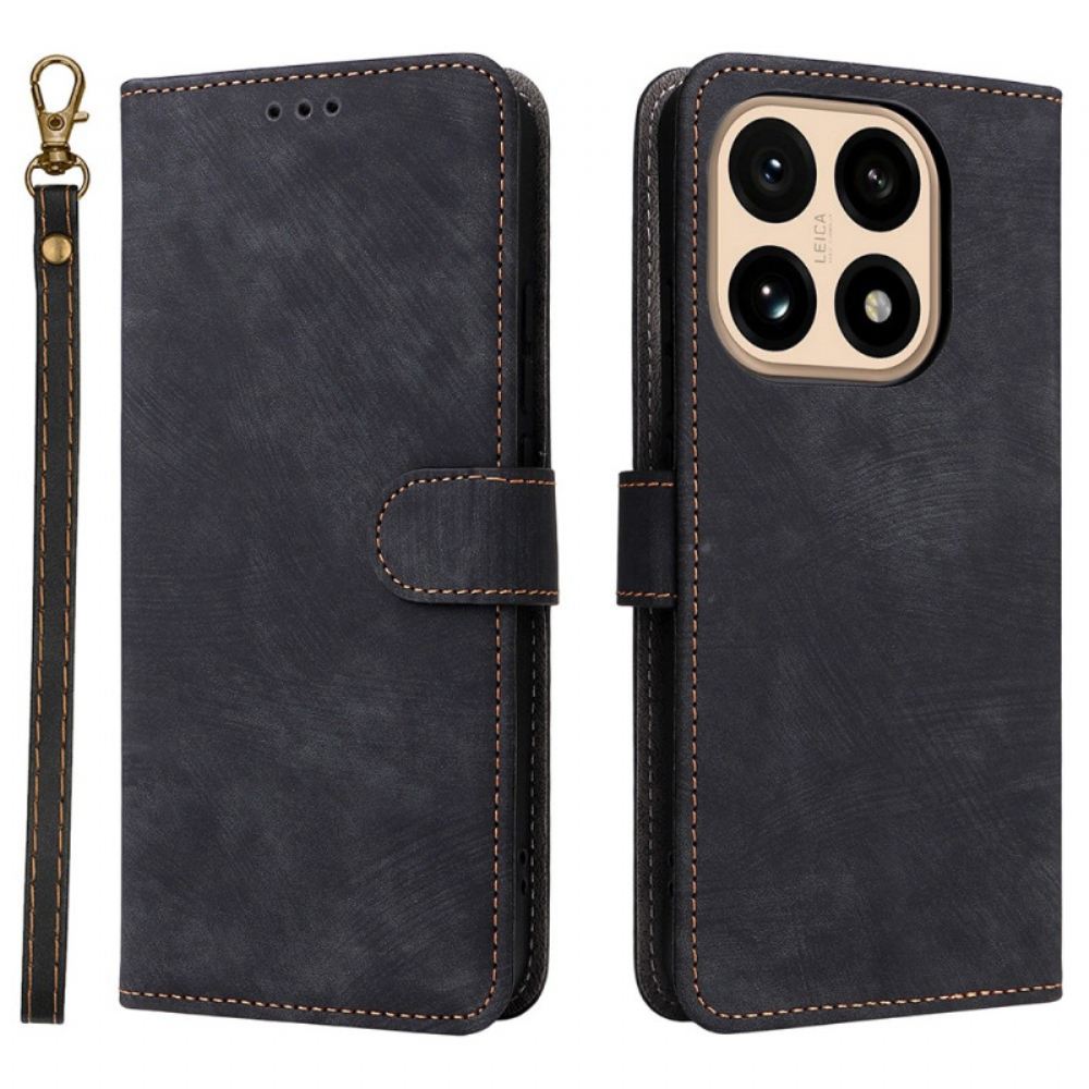 Peněženková Pouzdra Xiaomi 15t Rfid Ochrana Efekt Semiše