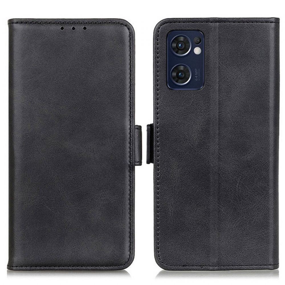 Flipové Pouzdro Na Oppo Find X5 Lite Kožené Pouzdro Dvojitá Klapka