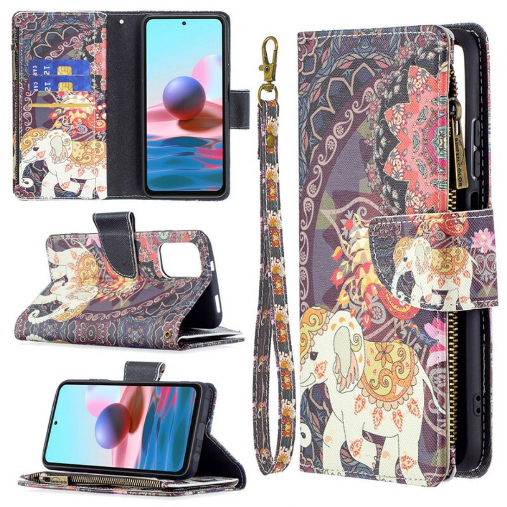 Flipové Pouzdro Na Xiaomi Redmi Note 10 / 10S 9 Sloní Kapsa Na Zip