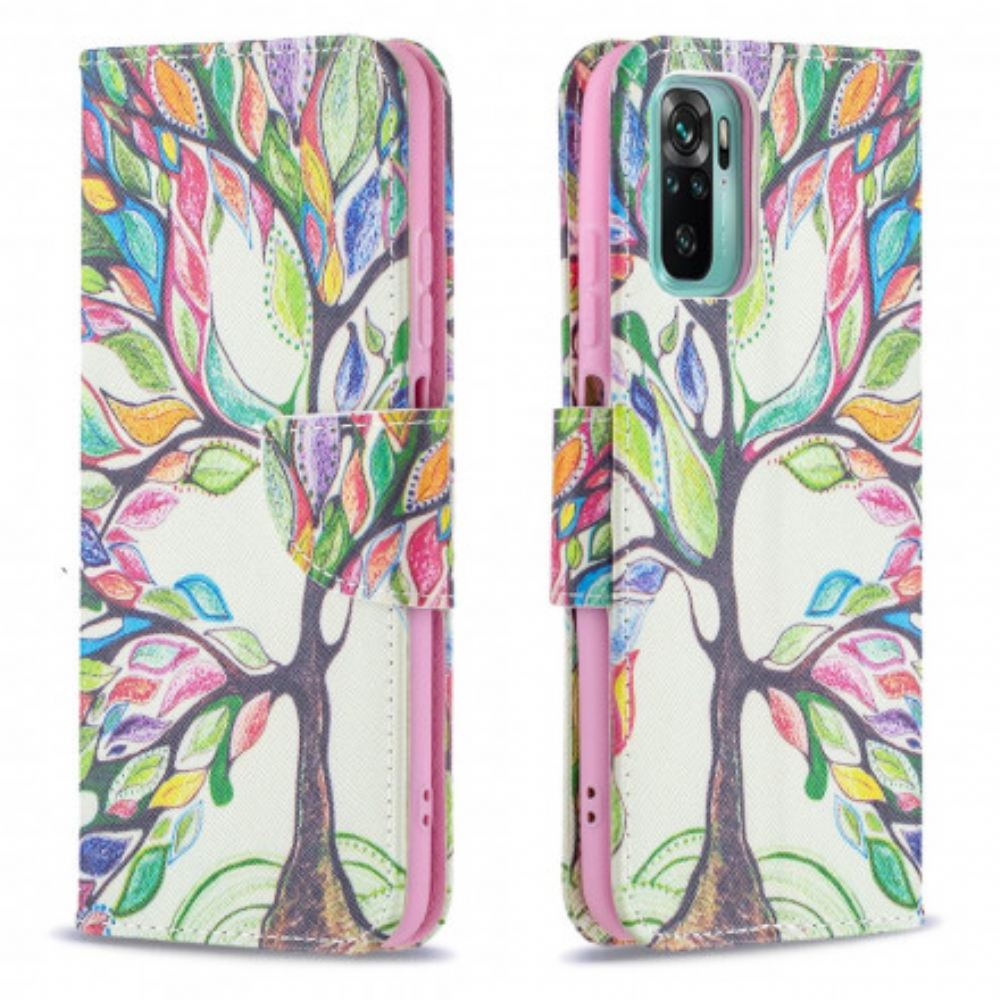 Flipové Pouzdro Na Xiaomi Redmi Note 10 / 10S Barevný Strom