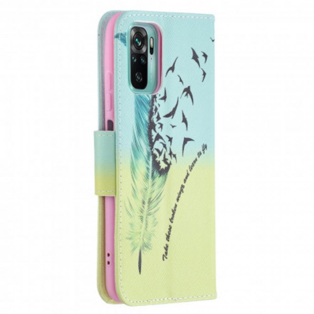 Flipové Pouzdro Na Xiaomi Redmi Note 10 / 10S Naučte Se Létat