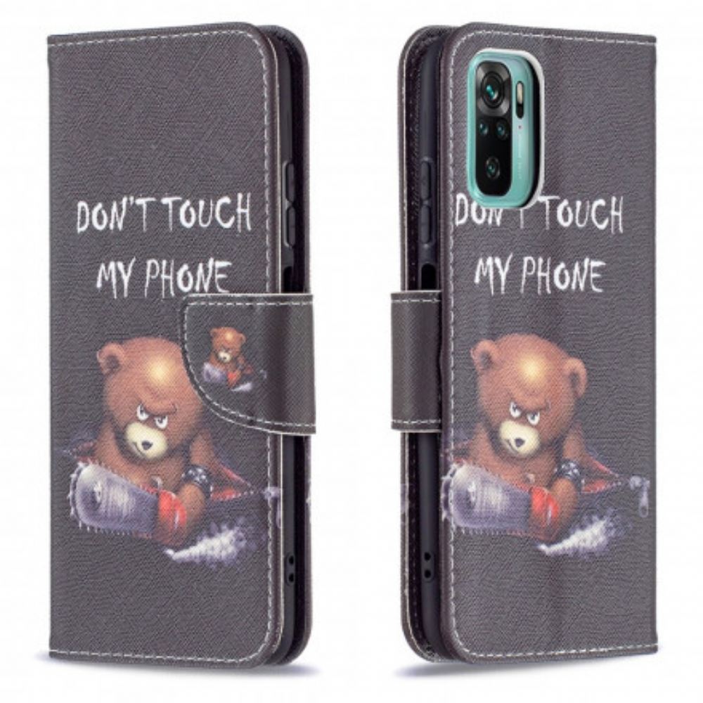 Flipové Pouzdro Na Xiaomi Redmi Note 10 / 10S Nebezpečný Medvěd