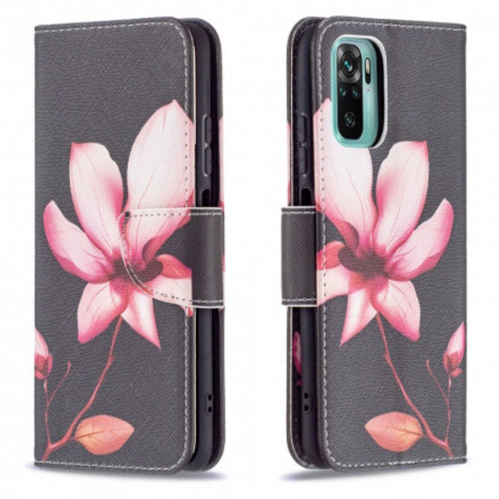 Flipové Pouzdro Na Xiaomi Redmi Note 10 / 10S Růžový Květ
