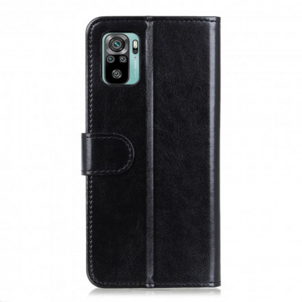 Kožené Pouzdro Na Xiaomi Redmi Note 10 / 10S Jemná Umělá Kůže