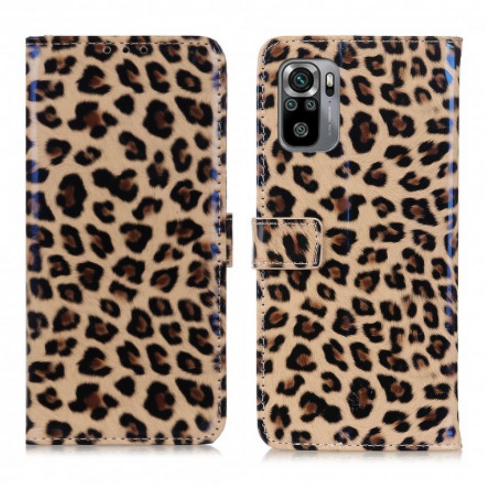 Kožené Pouzdro Na Xiaomi Redmi Note 10 / 10S Leopard