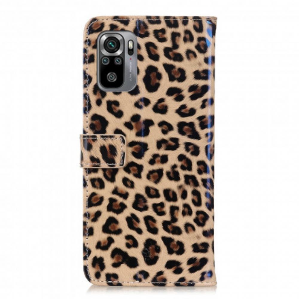 Kožené Pouzdro Na Xiaomi Redmi Note 10 / 10S Leopard