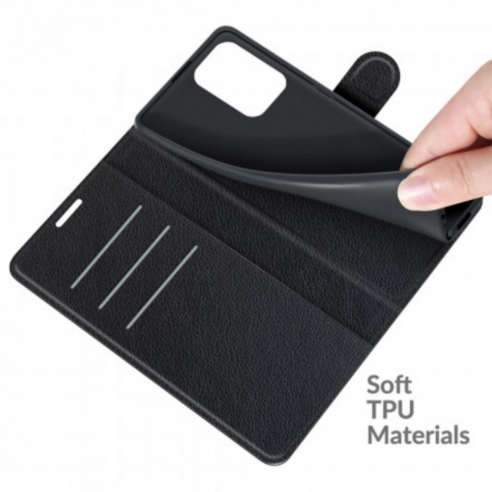 Kožené Pouzdro Na Xiaomi Redmi Note 10 / 10S Magnetická Spona V Koženém Stylu