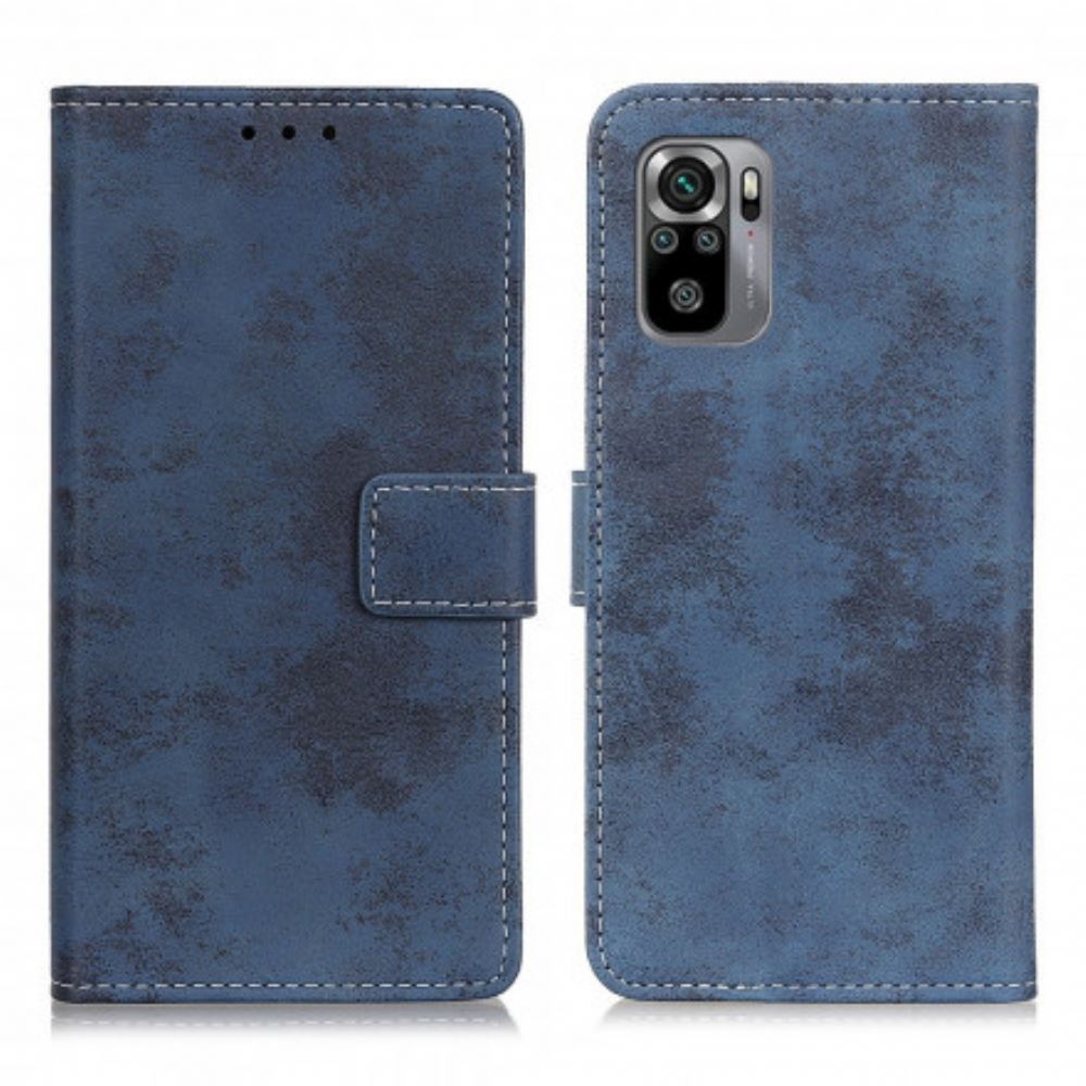 Kožené Pouzdro Na Xiaomi Redmi Note 10 / 10S Vintage Kožený Efekt