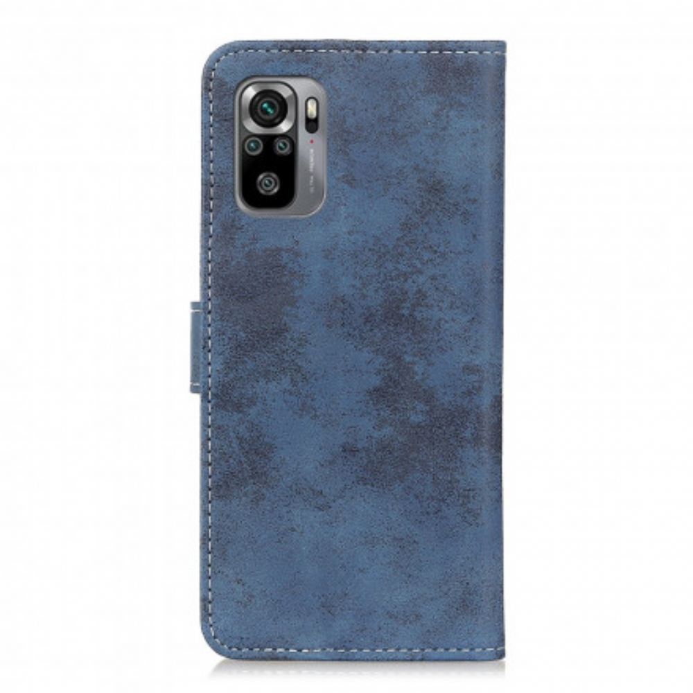 Kožené Pouzdro Na Xiaomi Redmi Note 10 / 10S Vintage Kožený Efekt