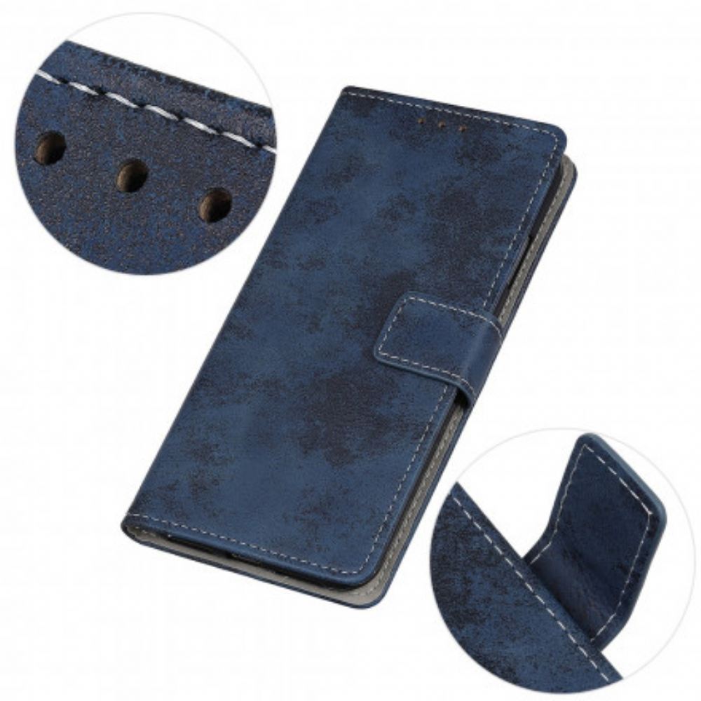 Kožené Pouzdro Na Xiaomi Redmi Note 10 / 10S Vintage Kožený Efekt