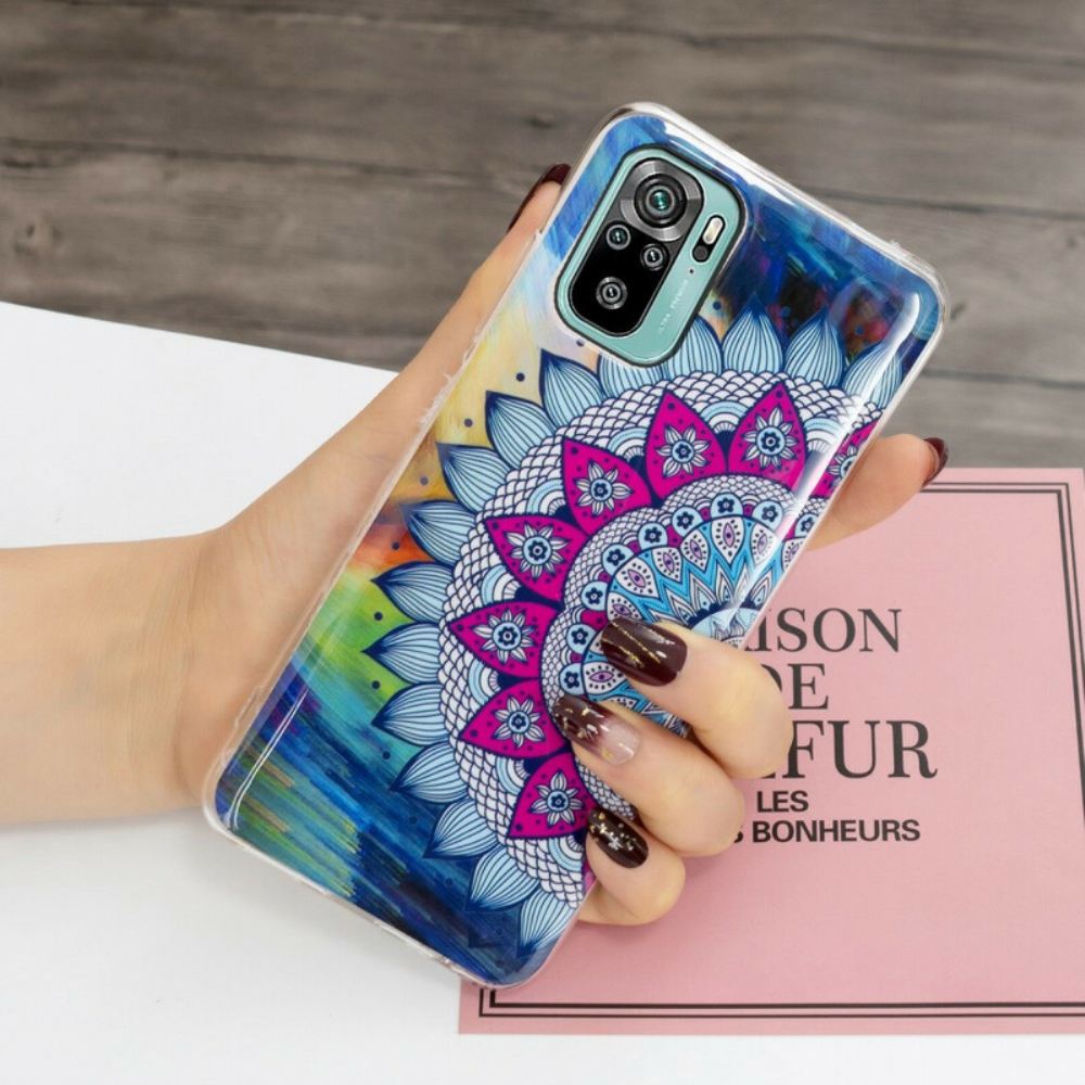 Kryt Na Xiaomi Redmi Note 10 / 10S Fluorescenční Barevná Mandala
