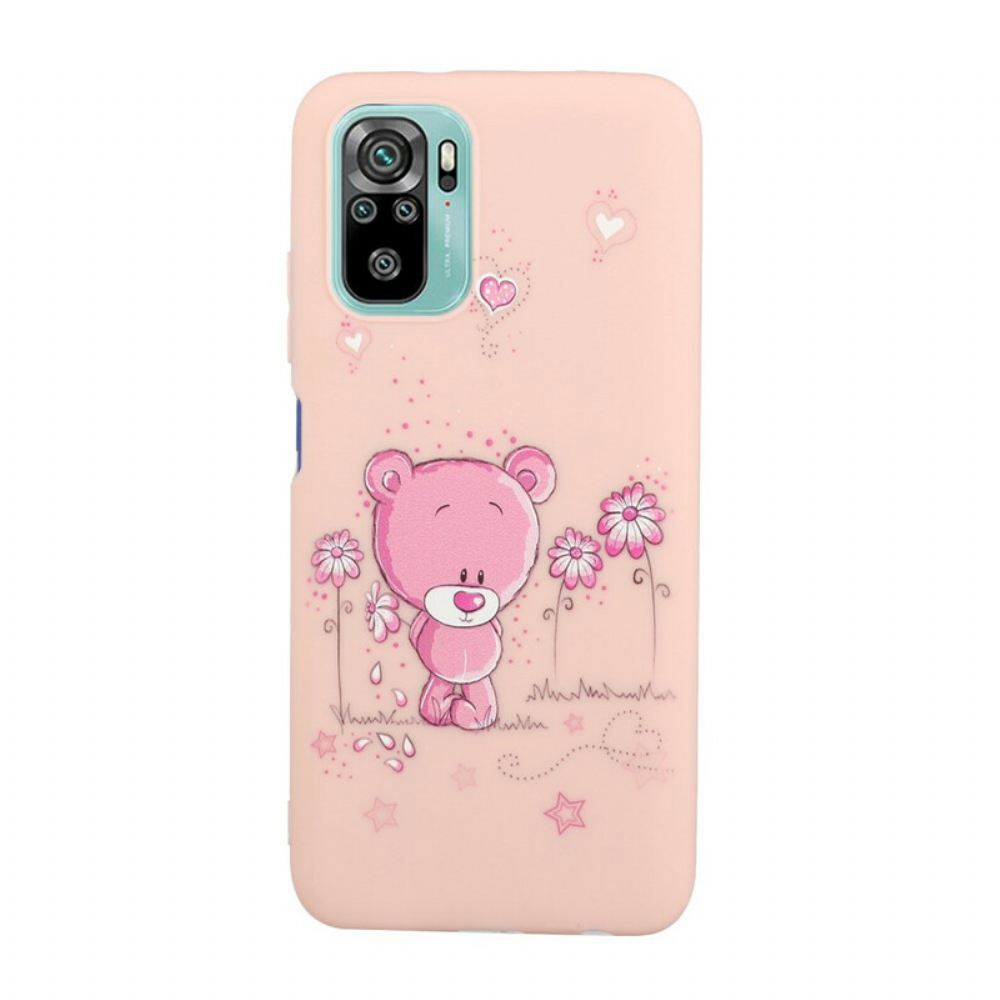 Kryt Na Xiaomi Redmi Note 10 / 10S Medvěd S Kiss Lanyardem