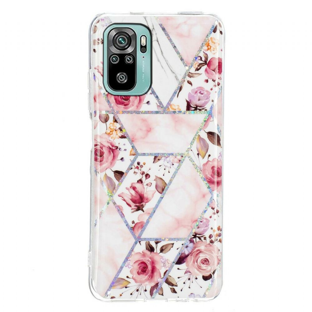 Kryt Na Xiaomi Redmi Note 10 / 10S Mramorové Květiny
