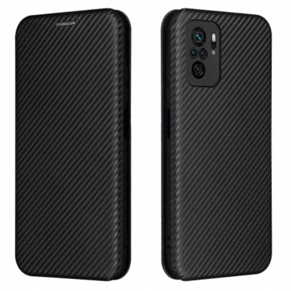 Kryty Na Mobil Na Xiaomi Redmi Note 10 / 10S Flipové Pouzdro Uhlíkové Vlákno S Opěrným Kroužkem