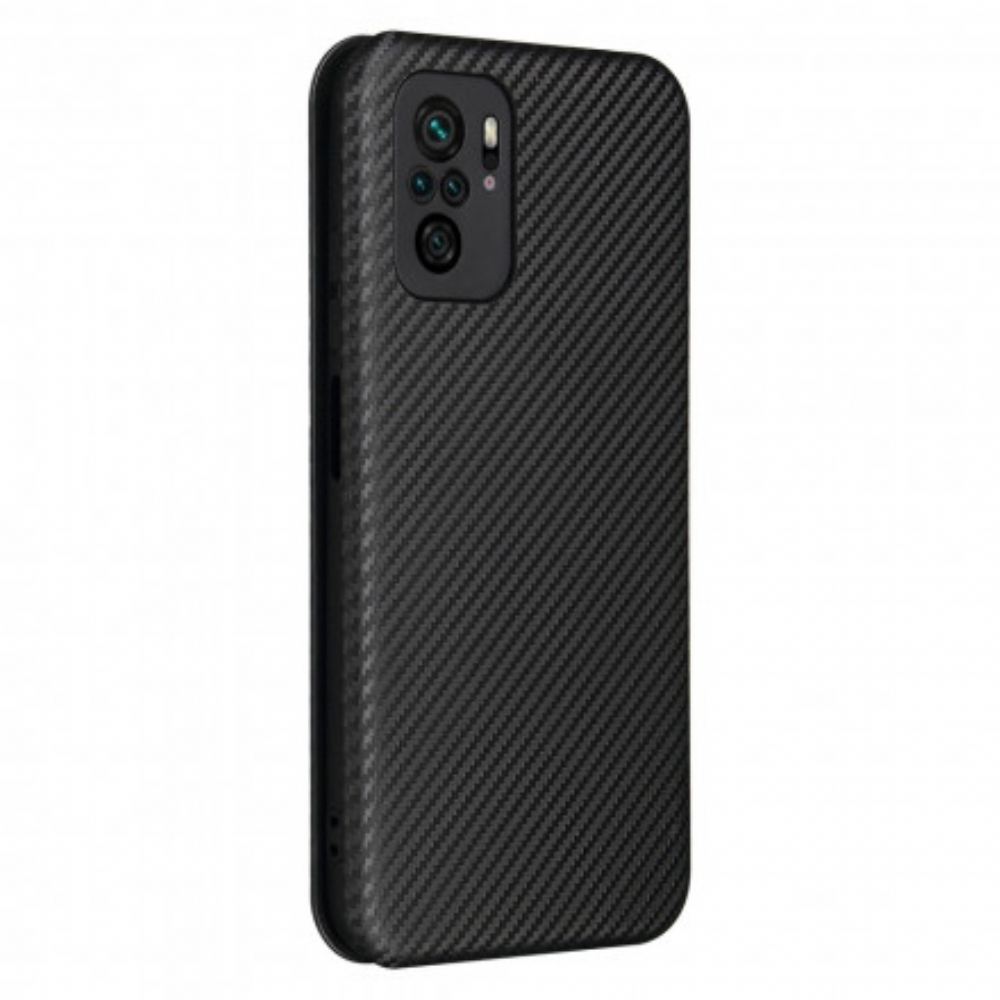 Kryty Na Mobil Na Xiaomi Redmi Note 10 / 10S Flipové Pouzdro Uhlíkové Vlákno S Opěrným Kroužkem