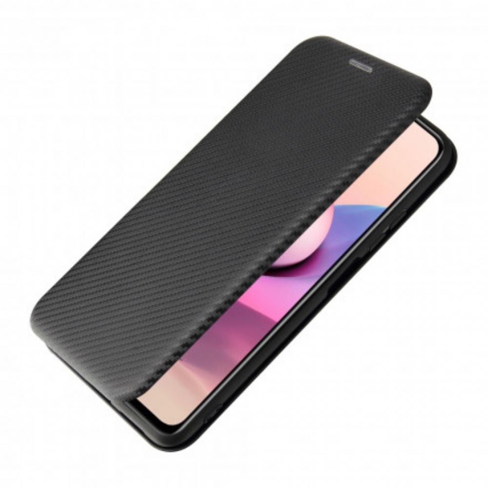 Kryty Na Mobil Na Xiaomi Redmi Note 10 / 10S Flipové Pouzdro Uhlíkové Vlákno S Opěrným Kroužkem