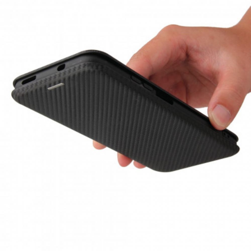 Kryty Na Mobil Na Xiaomi Redmi Note 10 / 10S Flipové Pouzdro Uhlíkové Vlákno S Opěrným Kroužkem