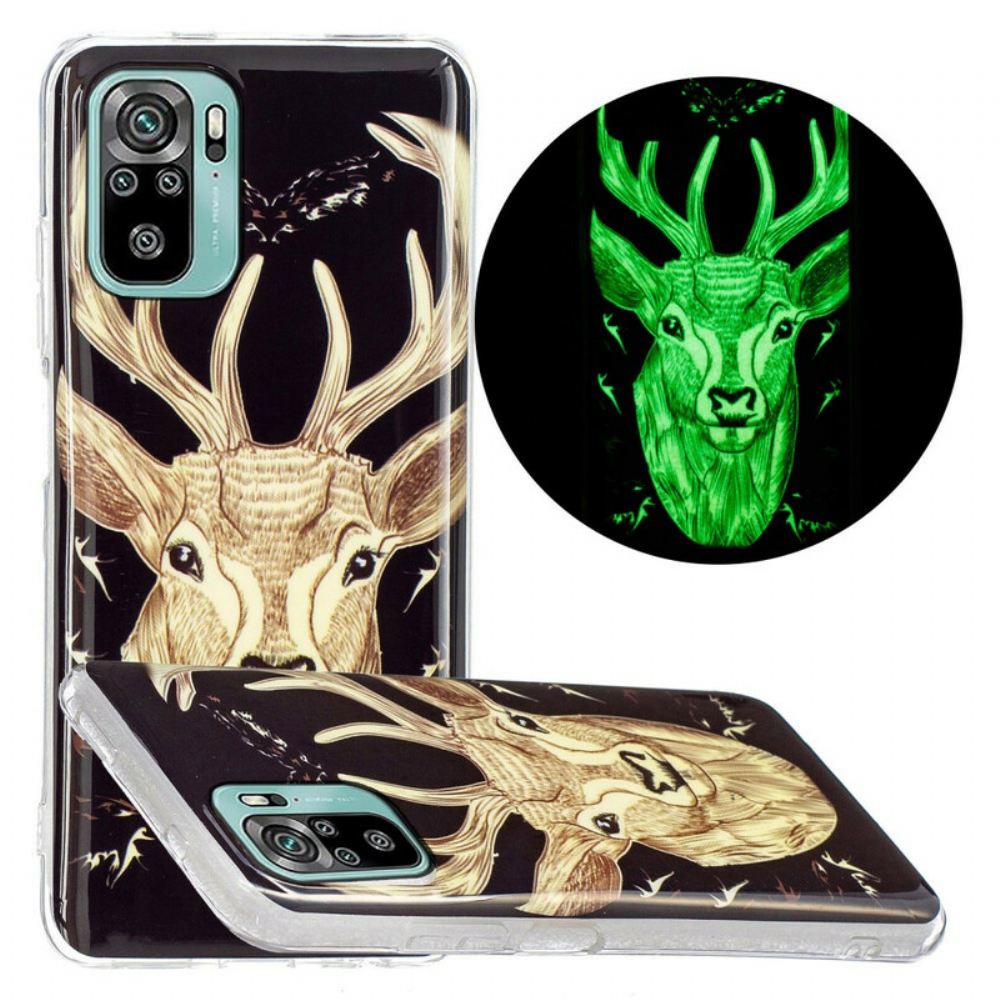 Kryty Na Mobil Na Xiaomi Redmi Note 10 / 10S Fluorescenční Majestátní Jelen