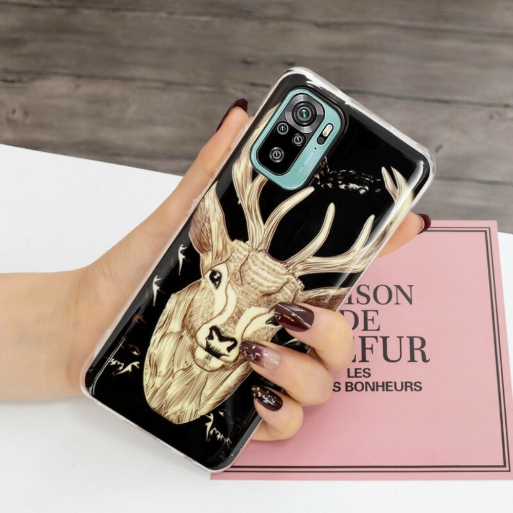 Kryty Na Mobil Na Xiaomi Redmi Note 10 / 10S Fluorescenční Majestátní Jelen