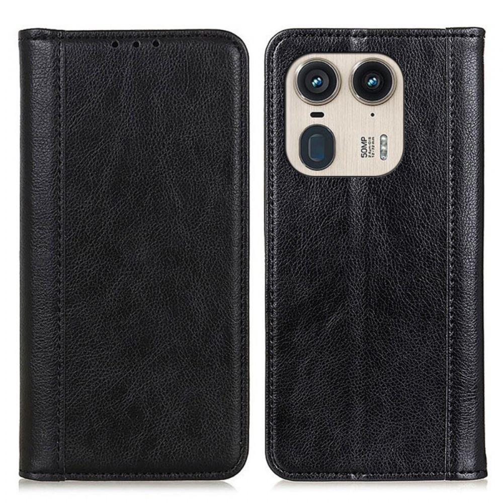 Kožené Pouzdro Folio Motorola Edge 50 Ultra Textura Kůže