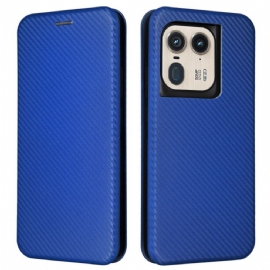 Kožené Pouzdro Folio Motorola Edge 50 Ultra Uhlíkové Vlákno