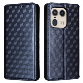 Kožené Pouzdro Motorola Edge 50 Ultra Diamantový Tisk