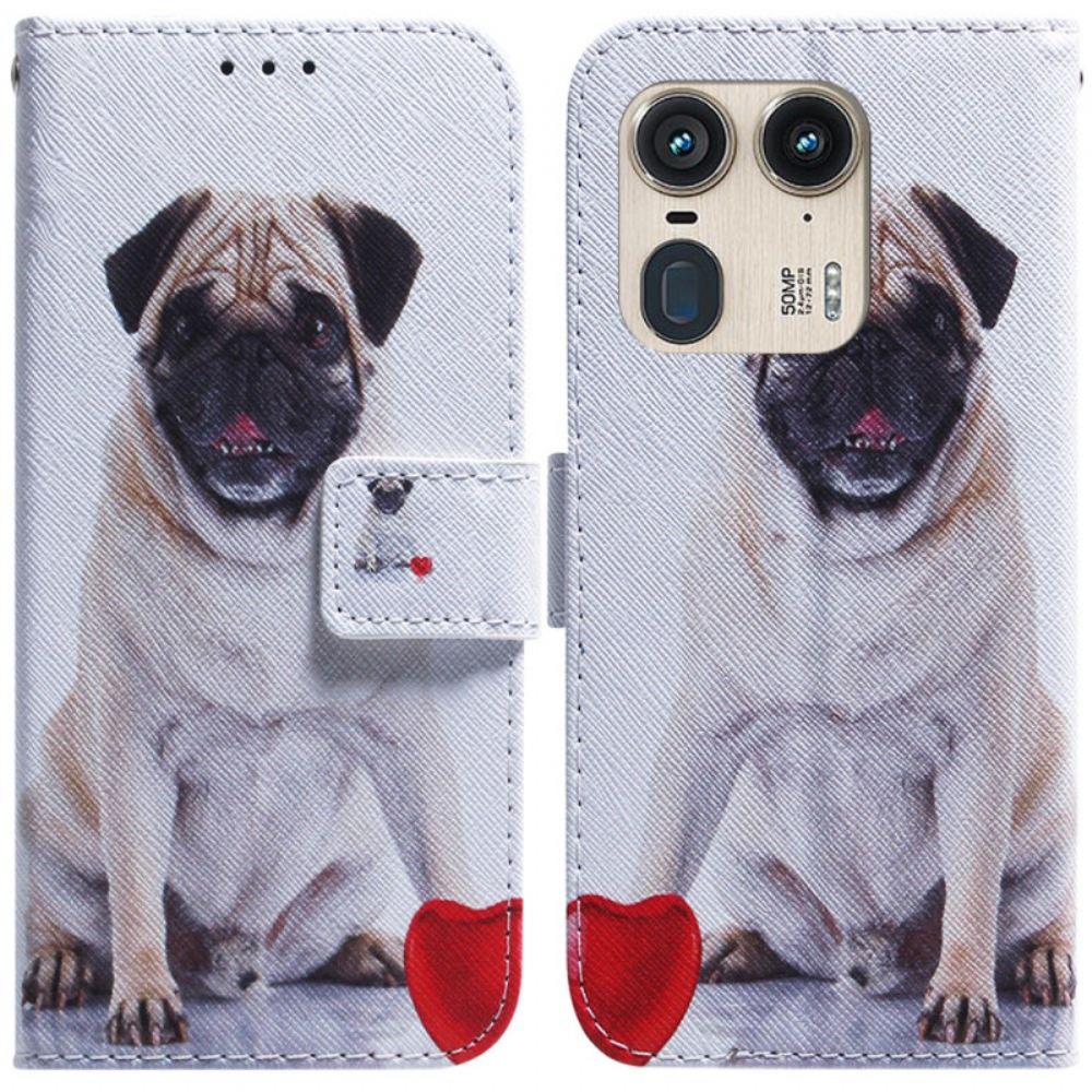 Kožený Kryt Motorola Edge 50 Ultra Mops Pes