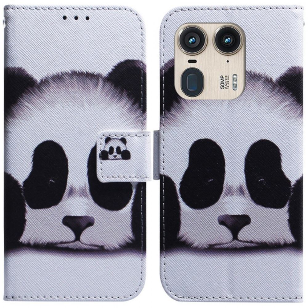 Kožený Kryt Motorola Edge 50 Ultra Panda