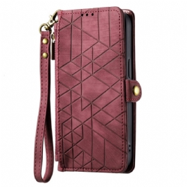 Kožený Kryt Motorola Edge 50 Ultra Peněženka Na Zip