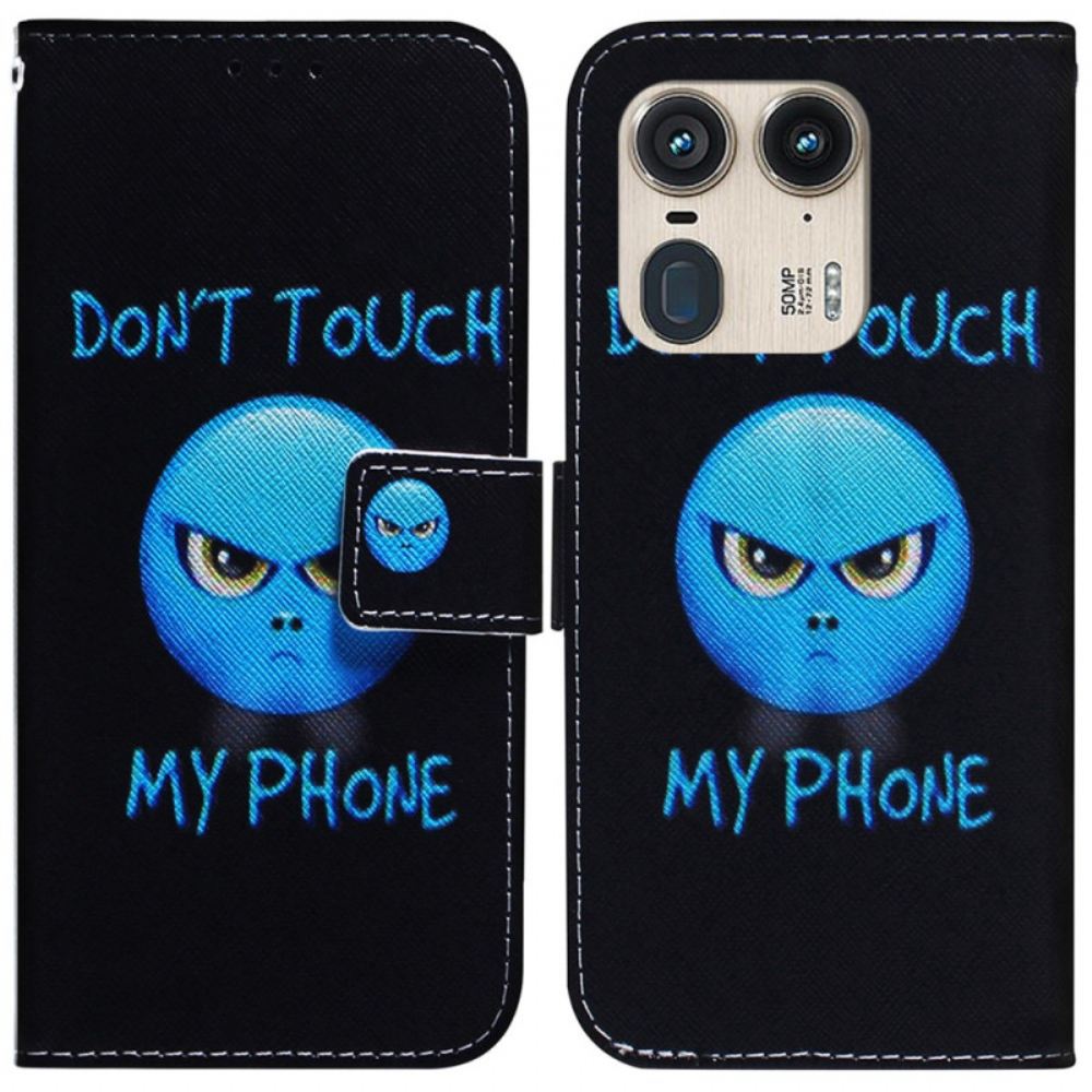 Kožený Kryt Motorola Edge 50 Ultra Telefon Emoji