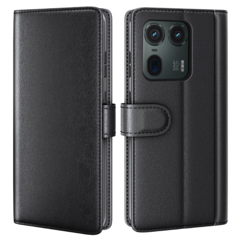 Kožený Kryt Na Motorola Edge 50 Ultra Kůže