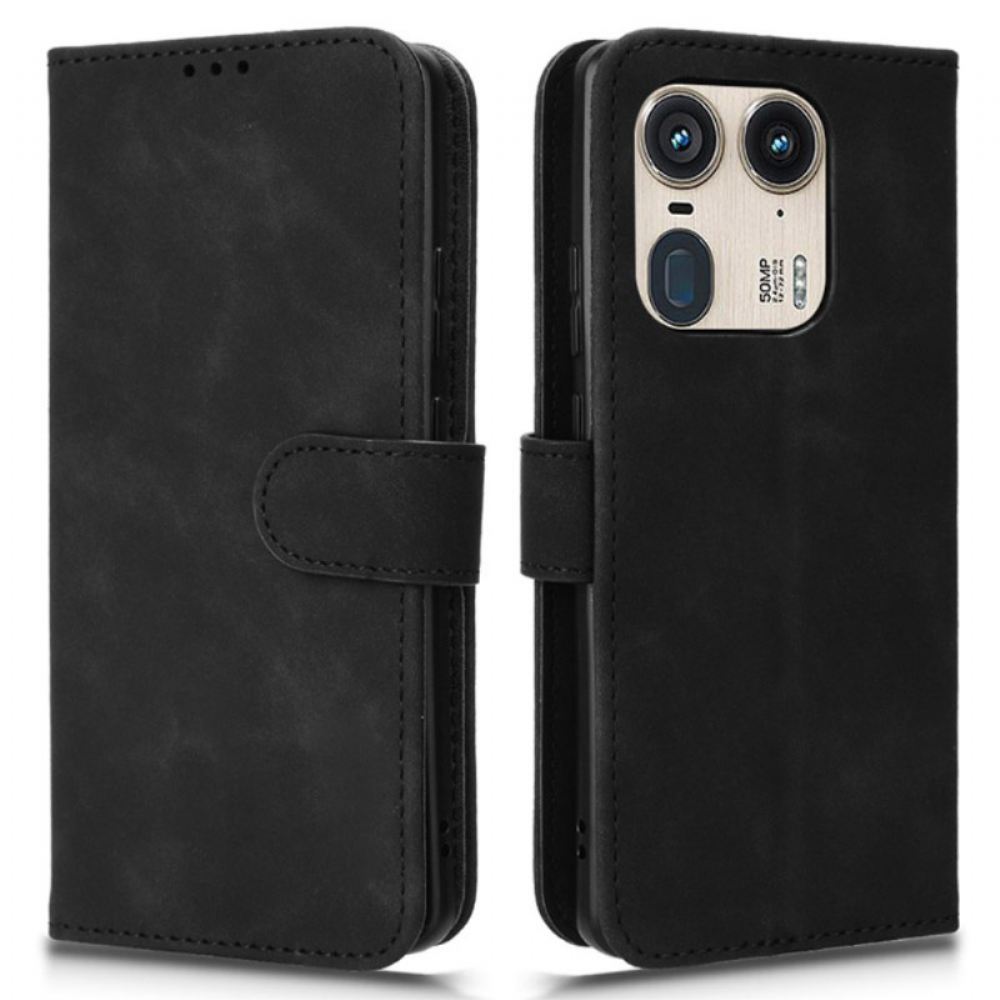 Kožený Kryt Na Motorola Edge 50 Ultra Semišový Styl