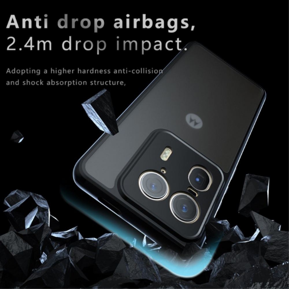 Kryt Motorola Edge 50 Ultra Kryty Na Mobil Černá Průhledná