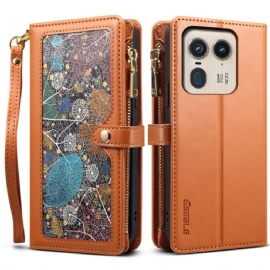 Peněženková Pouzdra Motorola Edge 50 Ultra Kryty Na Mobil Galaxy Series Eseble
