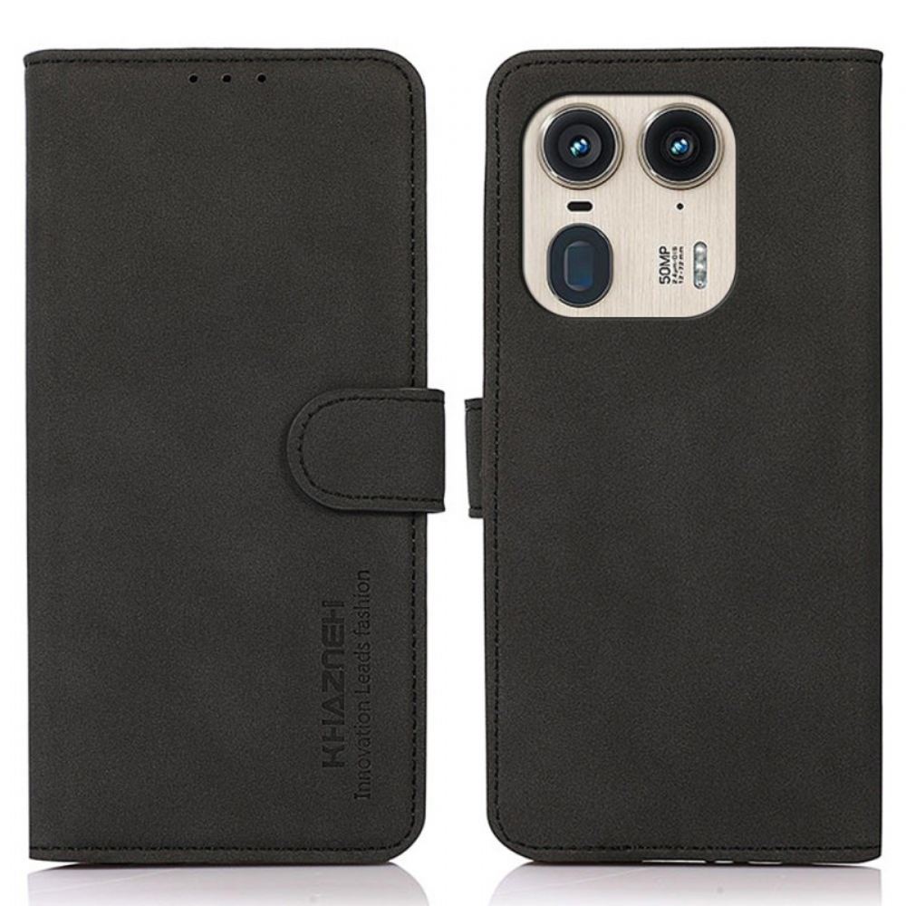 Peněženková Pouzdra Motorola Edge 50 Ultra Kryty Na Mobil Khazneh Suede Effect
