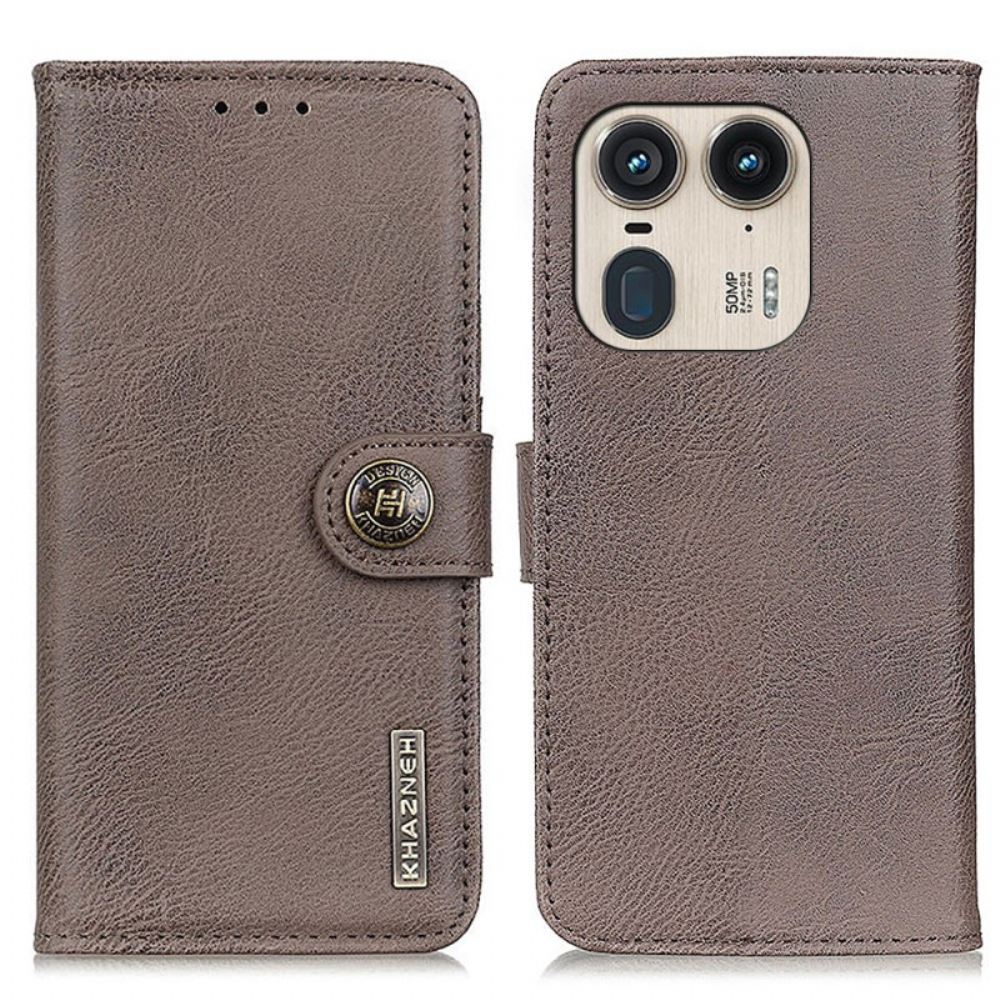 Peněženková Pouzdra Motorola Edge 50 Ultra Kryty Na Mobil Retro Design Khazneh