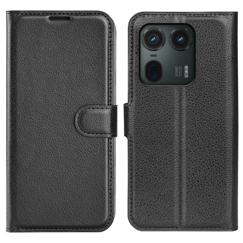 Peněženková Pouzdra Motorola Edge 50 Ultra Umělá Kůže Litchi