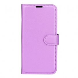 Kožený Kryt Na Oppo Reno 12 Pro 5g Klasická Umělá Kůže Litchi